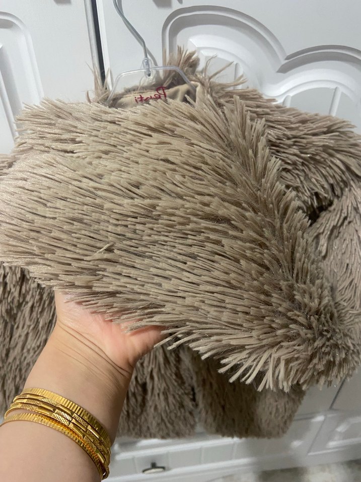 Kahverengi Kısa Kürk Detaylı Kadın Ceket - Görsel 3