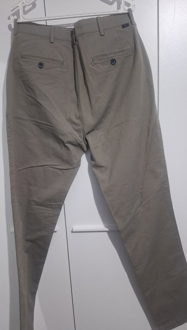 Bej Erkek Keten Pantolon Regular Fit - Görsel 2