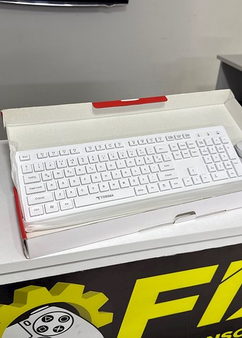 Beyaz Kablosuz Klavye mouse Seti // bofixbilisim // - Görsel 3