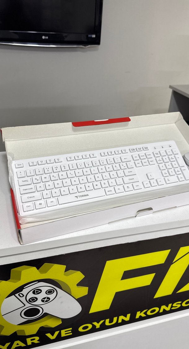 Beyaz Kablosuz Klavye mouse Seti // bofixbilisim // - Görsel 3