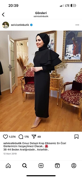 Volanlı krep elbise