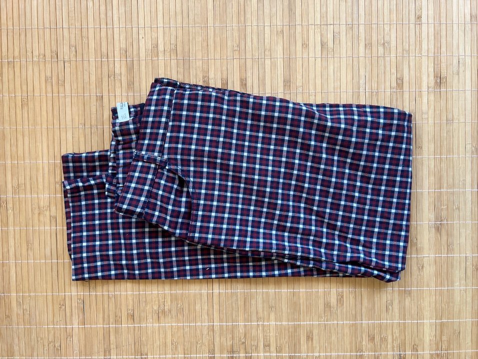 Ekose Desenli Kadın Kumaş Pantolon - Görsel 4