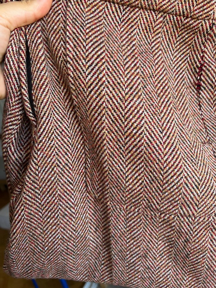 Kadın Kahverengi Pilili Midi Kumaş Pantolon - Görsel 5