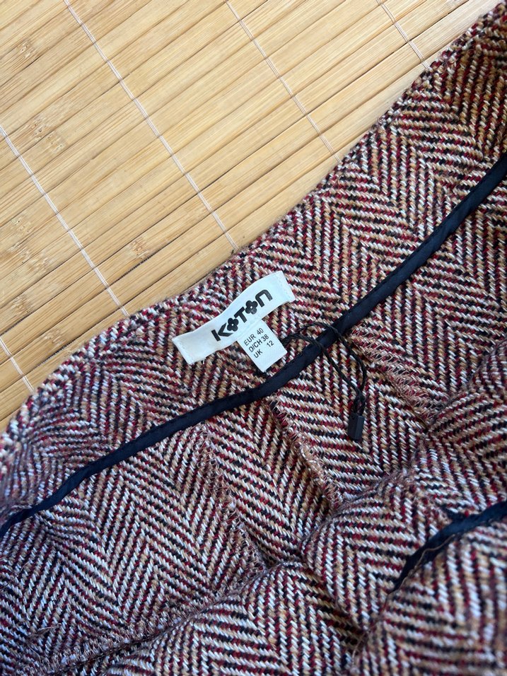 Kadın Kahverengi Pilili Midi Kumaş Pantolon - Görsel 2