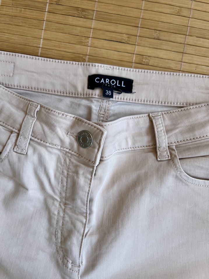 Bej Kadın Pamuk Kumaş Pantolon - Görsel 4