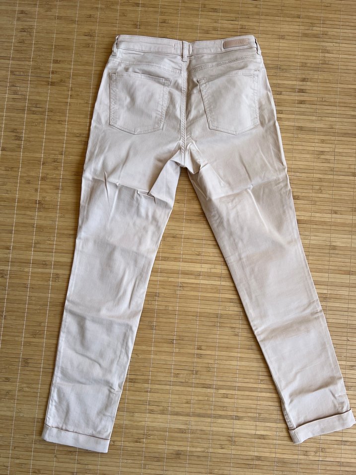 Bej Kadın Pamuk Kumaş Pantolon - Görsel 5