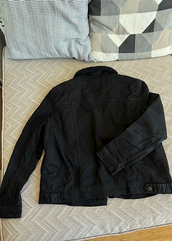 Düğmeli Siyah Kadın Kot Ceketi - Görsel 4