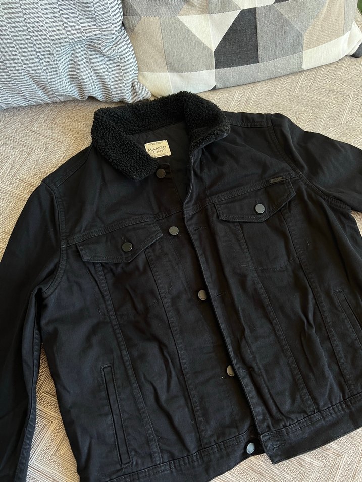 Düğmeli Siyah Kadın Kot Ceketi - Görsel 2