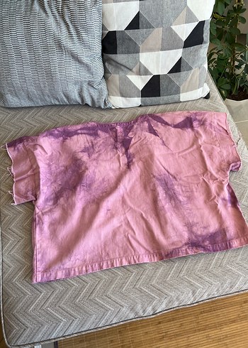 Kadın Pembe Batik Desenli Midi Kimono - Görsel 4