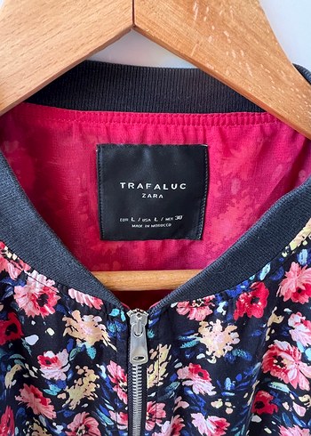 Çiçek Desenli Fermuarlı Kadın Ceket - Görsel 2