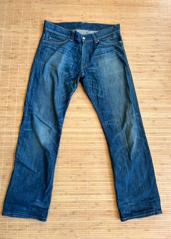 Parlak Mavi Düğmeli Erkek Denim Pantolon - Görsel 5