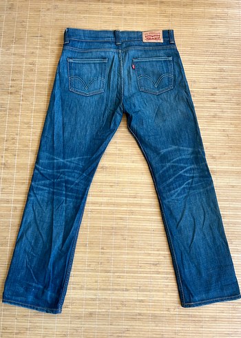 Parlak Mavi Düğmeli Erkek Denim Pantolon - Görsel 3