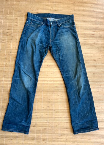 Parlak Mavi Düğmeli Erkek Denim Pantolon - Görsel 4