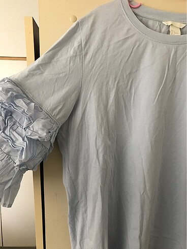 H&M Kolları volanlı bebe mavisi üst