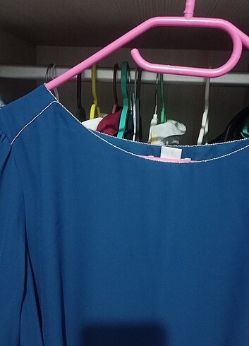 xl Beden lacivert Renk H&M elbise
