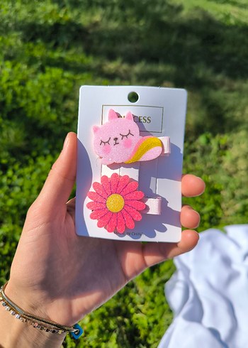 Renkli Unicorn ve Meyve Desenli Çocuk Toka Seti - Görsel 3