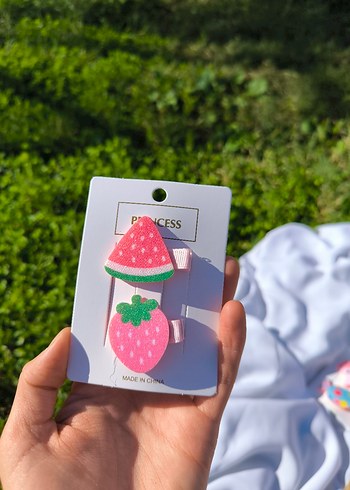 Renkli Unicorn ve Meyve Desenli Çocuk Toka Seti - Görsel 6