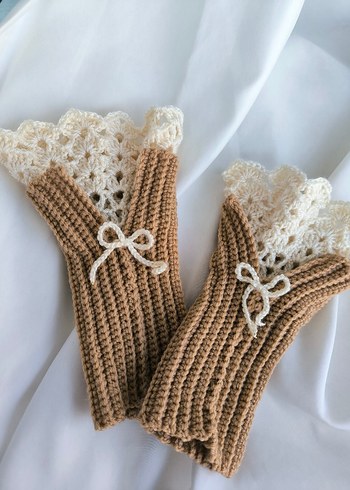 vintage Örgü Eldiven - Görsel 3