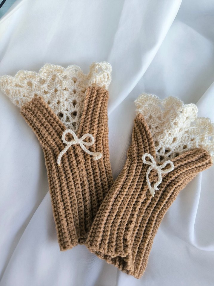 vintage Örgü Eldiven - Görsel 3