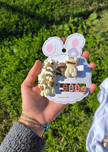 kahverengi ayıcık toka seti - Görsel 3