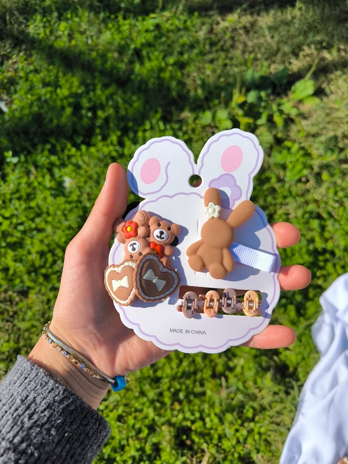 kahverengi ayıcık toka seti - Görsel 4