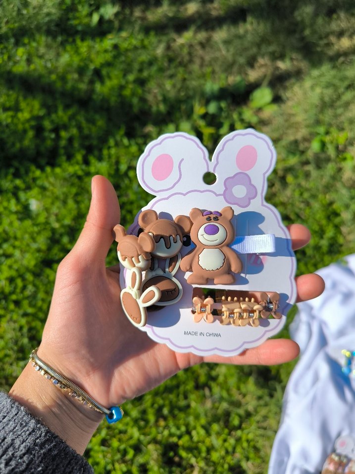 kahverengi ayıcık toka seti - Görsel 5