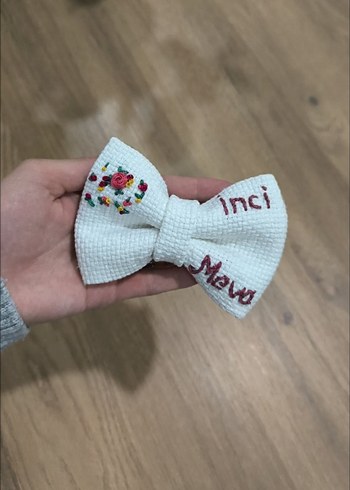 isim nakışlı fiyonk toka - Görsel 2