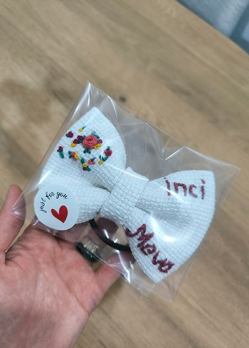 isim nakışlı fiyonk toka - Görsel 3