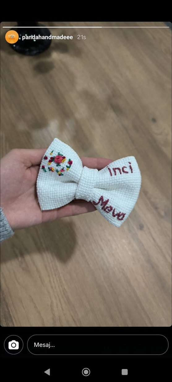 isim nakışlı fiyonk toka - Görsel 2