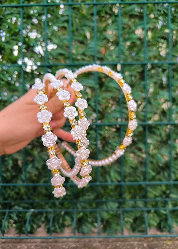 incili gül taşlı taç - Görsel 2