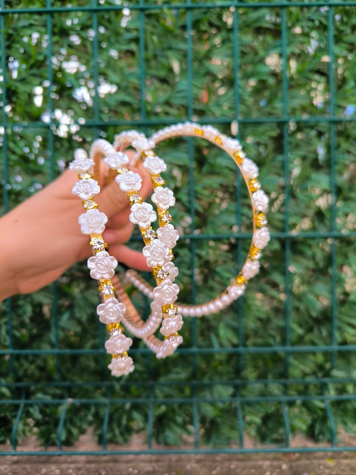 incili gül taşlı taç - Görsel 2