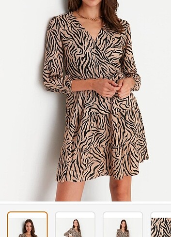 Trendyol & Milla Leopar zebra elbise