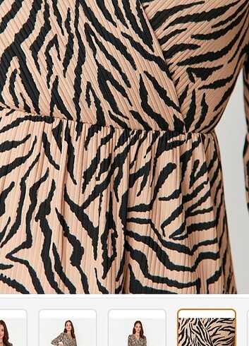 s Beden Leopar zebra elbise