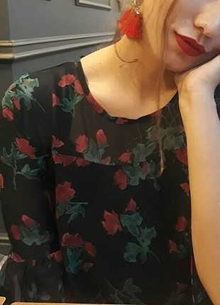 m Beden şık şifon bluz