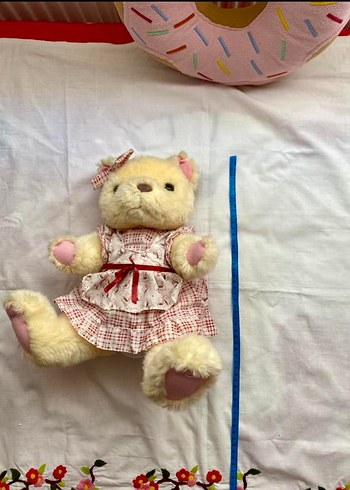 Beden Pembe Elbise Giyen Peluş Ayıcık