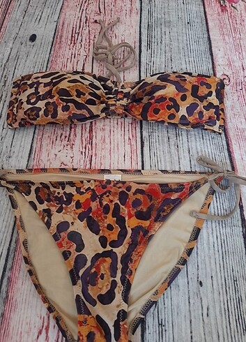 l Beden çeşitli Renk Zeki triko leopar desenli bikini takımı 