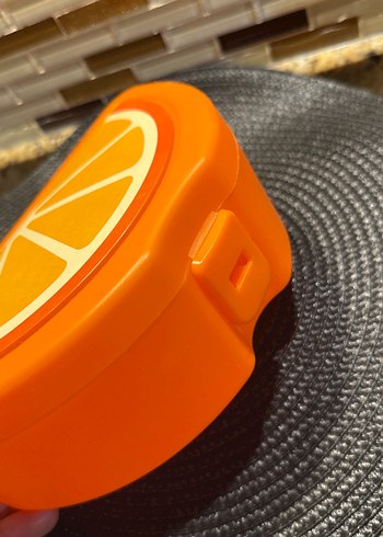 Portakal Dilimi Desenli Turuncu saklama kabı - Görsel 2