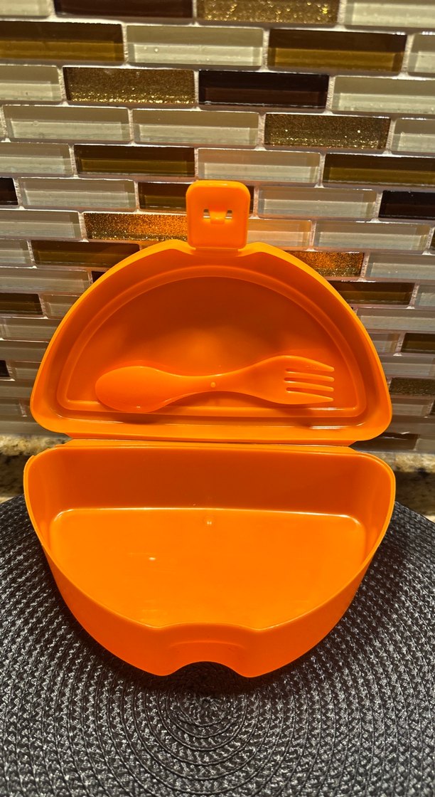 Portakal Dilimi Desenli Turuncu saklama kabı - Görsel 4