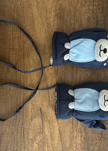 Mavi Peluş Detaylı Eldiven - Görsel 2