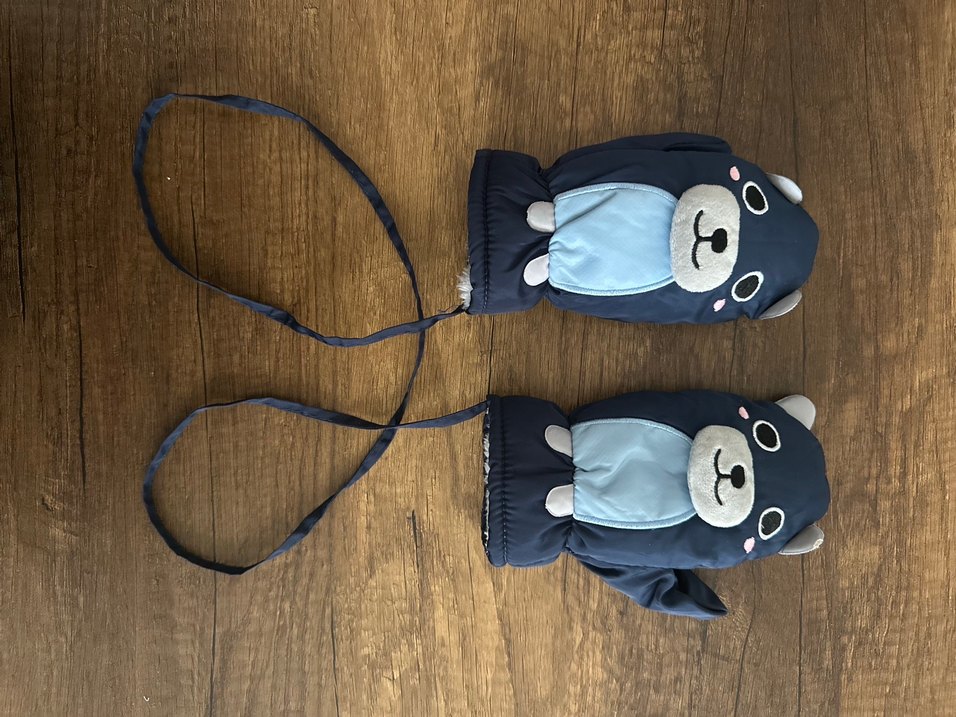 Mavi Peluş Detaylı Eldiven - Görsel 2