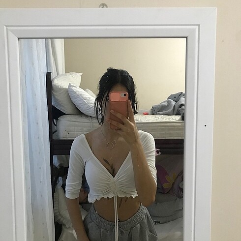 Yarım kollu crop