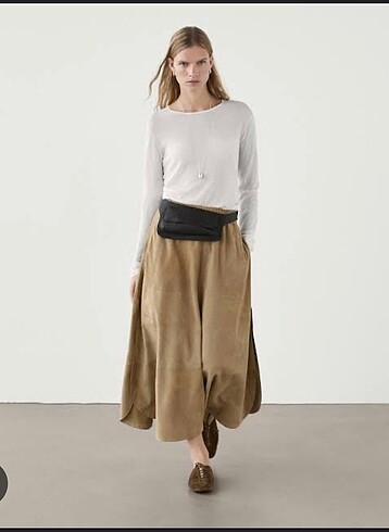 Massimo dutti deri etek