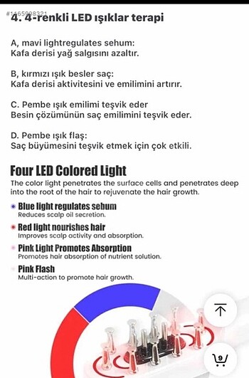 Beden beyaz Renk Orjinal EMS,RF Saç büyüme,güçlendirme,dolgunlaştırma ve Onarma b