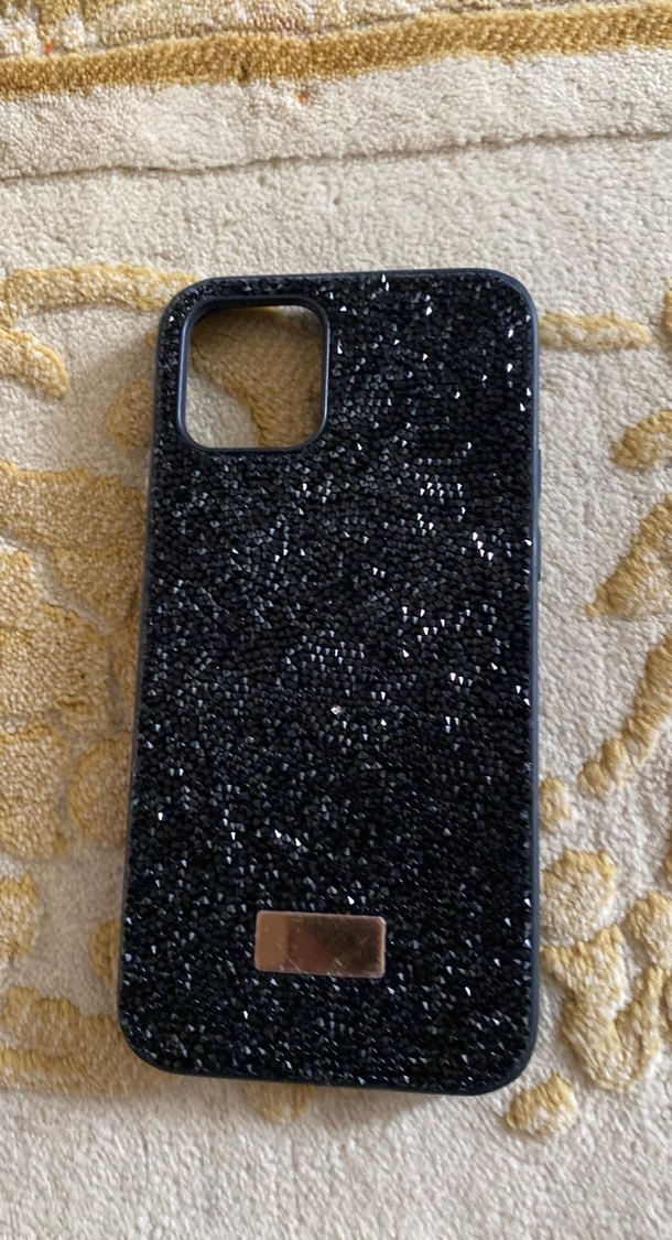 Siyah Payetli Street Wear Telefon Kılıfı ipone 12 - Görsel 4