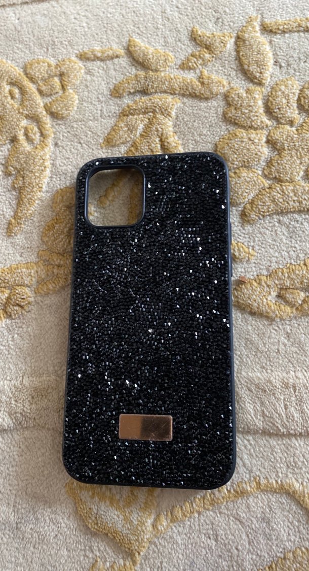 Siyah Payetli Street Wear Telefon Kılıfı ipone 12 - Görsel 5