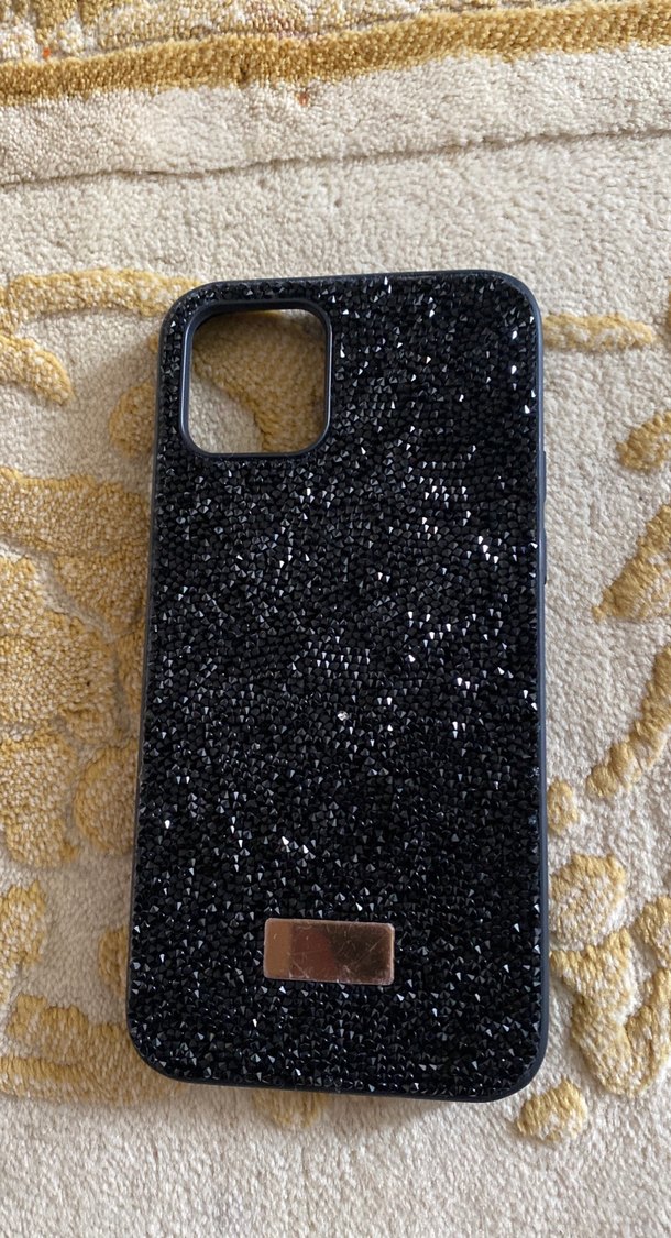 Siyah Payetli Street Wear Telefon Kılıfı ipone 12 - Görsel 3