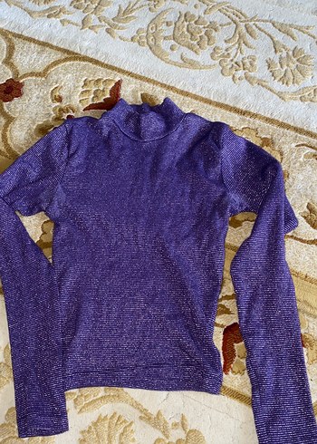 Mor Balıkçı Yaka Kadın Triko Kazak - Görsel 3