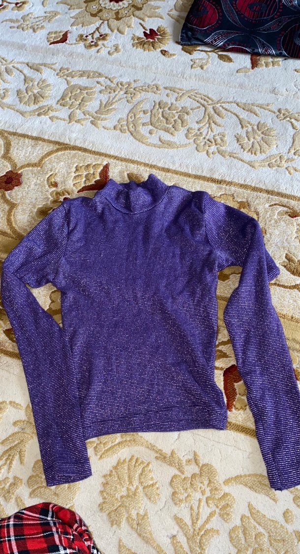 Mor Balıkçı Yaka Kadın Triko Kazak - Görsel 5