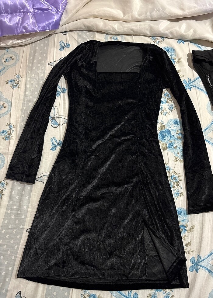 Kadife elbise - Görsel 4