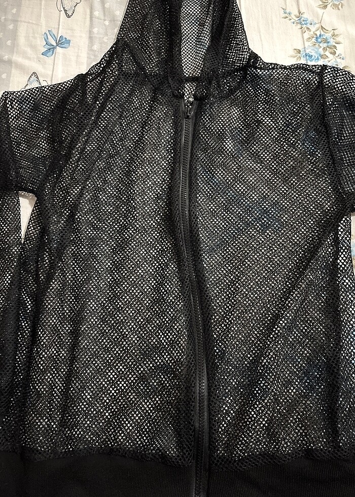 Fermuarlı fileli ceket - Görsel 2